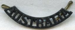 WWII RAAF (Royal Australian Air Force) Steel Australia Shoulder Badge