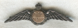 Rare! Jeweler-Modified WWII RAF Ferry Command Cap Wing in Silver & 10K