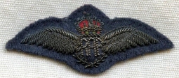 Rare Early WWII RAF Pilot Mess Dress Bullion Wing Also Worn by Foreign Nationals