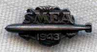 Ext Rare WWII 1943 US Merchant Marine TORPEDOED Pin from SMEA Union