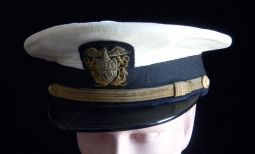 Rare 1920's Chinese Made US Navy Officer Visor Cap "The Sand Pebbles" Period
