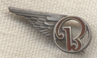 Rare and Early Beechcraft Service Pin in Sterling Silver by Metal Art
