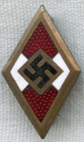 Rare Late 1930s "Hitler Youth" Member Pin in Gold