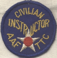 Rare WWII USAAF Technical Training Command (TTC) Civilian Instructor Shoulder Patch