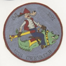 Rare WWII Hand-Painted USS Crevalle Submarine Patch