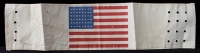 Rare WWII US Army Invasion Flag Armband, Sewn-Over Type in Vinylized Cloth