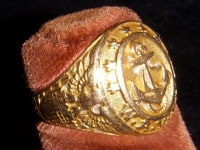 Rare WWII US Navy WAVES Ring in 10K Gold