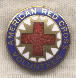 Rare WWI or Earlier Numbered American Red Cross Member Badge by Tiffany