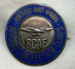 Rare WWII Royal Canadian Air Force Aircraft Detection Corps