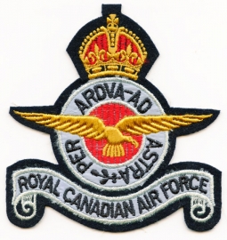 WWII Royal Canadian Air Force RCAF Jacket Patch in Silk on Wool