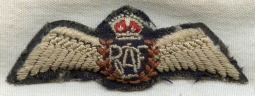 Early 1930s RCAF (Royal Canadian Air Force) Variant Pilot Wing Padded