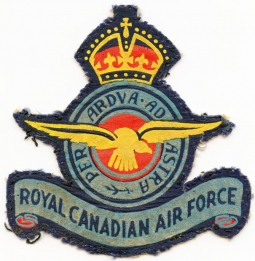 WWII Royal Canadian Air Force (RCAF) Jacket Patch Originally Owned by US Vol. William Sexton Lewis