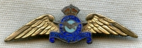 WWII RCAF (Royal Canadian Air Force) Gold-Filled Sterling Sweetheart Wing