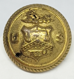 Rare 1870s US Revenue Cutter Service Cuff or Vest or Hat Button by Horstmann Bros & Co Philadelphia