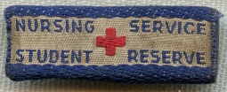Rare WWII American Red Cross Nursing Service Student Reserve Badge