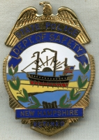 Wonderful 1963 New Hampshire State Police Retired Badge, Named to K Magoon 1944-63