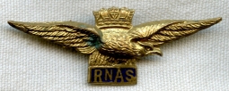 WWI British Royal Naval Air Service (RNAS) Sweetheart or Patriotic Pin