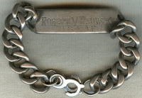 Large, Heavy WWII USAAF ID Bracelet in Sterling Silver