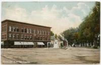 Circa 1907 Postcard of Parson Main Statue, Central Square, Rochester, New Hampshire