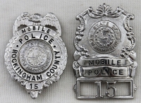 1940's - 1950's Rockingham County, New Hampshire Mobile Police Hat & Breast Badge #15 Set
