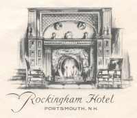 Circa 1920s Stationery Sheet for Rockingham Hotel, Portsmouth, New Hampshire