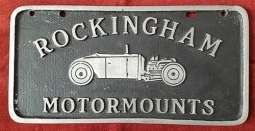 Great 1950's Rockingham (County, NH) Motormounts Car Club Aluminum Auto Plate