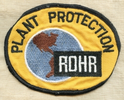 Circa 1960's ROHR Aircraft Corp Plant Protection Patch