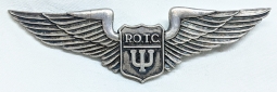 Extremely Rare 1930's Indiana University ROTC Pilot Wing by Dyer Jewelers in Sterling.