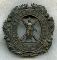Circa 1854-1855 1st Regiment of Foot (Royal Scots) Cartouche Box Plate Crimean War Era