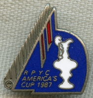 1987 Royal Perth Yacht Clup America's Cup Lapel Pin