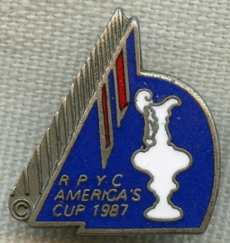 1987 Royal Perth Yacht Clup America's Cup Lapel Pin
