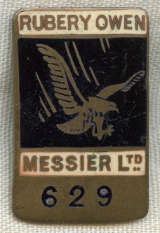 Wonderful WWII UK War Worker Badge for Rubery Owen Messier Ltd.