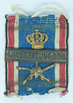 Franco - Prussian War Bremen 1st. Hanseatisches Inf. regt No 75 Veteran Ribbon