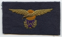 Unused 1930s-WWII Royal Dutch Navy Pilot Observer (Waarnemer) Wing in Bullion Dutch-Made