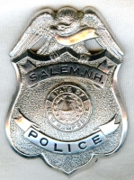 Large Circa Early 1930s Salem, New Hampshire Police Badge
