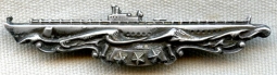 Nice, Salty WWII USN Submarine Combat Badge in Sterling by Amico