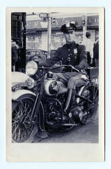 Wonderful 1930s - Early 40s San Antonio Texas Motorcycle Police Officer RPPC