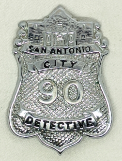 Nice 1940's - 50's San Antonio Texas City Detective Badge #90.