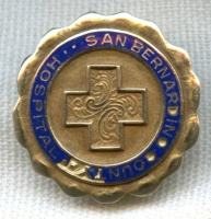 1930s San Bernardino County (California) Hospital 14K Gold Nursing School Graduation Pin