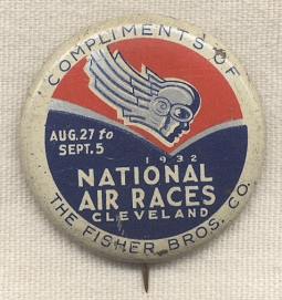Scarce 1932 National Air Races at Cleveland Souvenir Pin