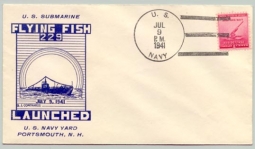WWII USS Flying Fish Launched Postal Cover