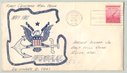 1st Censored Mail From Portsmouth Navy Yard Dec. 1941