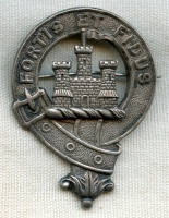 Circa 1900 Clan MacLachlan Scottish Clan Badge in Silver-Plated Brass