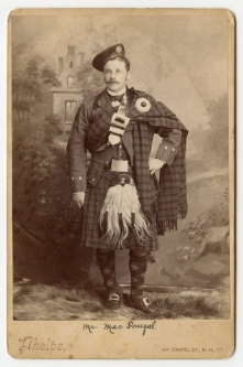 Fantastic 1890's Cabinet Photo of Scotsman of Clan MacDougall in Full Regalia