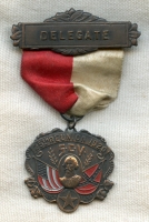 Rare 1920 Delegate Badge from Sons of Confederate Veterans (SCV) Reunion at Houston, Texas