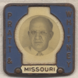 Scarce WWII Pratt & Whitney Missouri Worker Badge <p> NO LONGER AVAILABLE