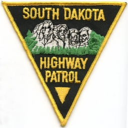 1970s South Dakota Highway Patrol Patch with Embroidered Mount Rushmore
