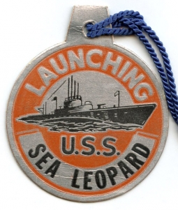 WWII Submarine Launch Tag for USS Sea Leopard SS-483 Portsmouth Navy Yard