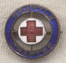 1920s-1930s Seattle Chapter American Red Cross Lapel Pin