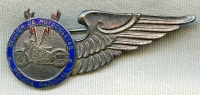 Extremely Rare Early Ca 1950 Cuban Seccion de Motocicletas Policia Nacional Wing Badge